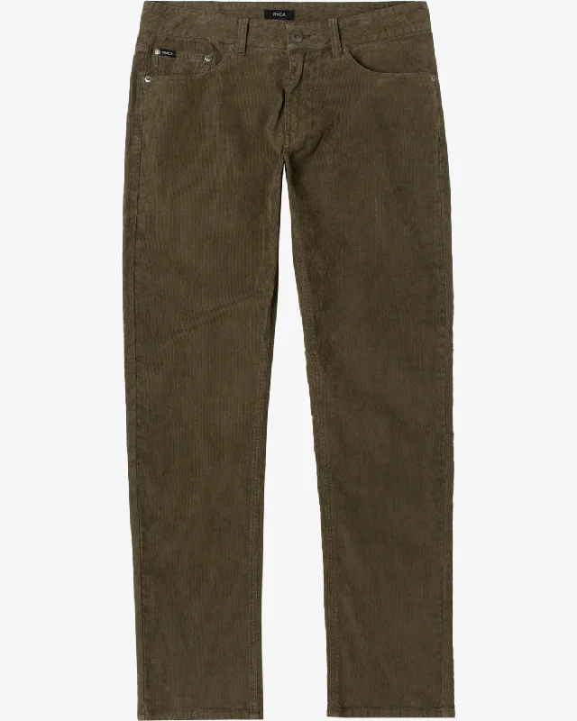 Must-Have Deals Daggers Pigment Slim Fit Corduroy Pants - Olive