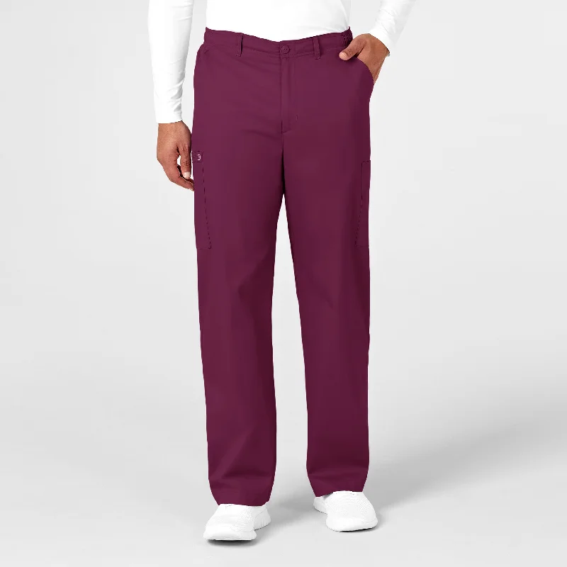 Hurry In WonderWORK Men's Cargo Scrub Pant - Wine